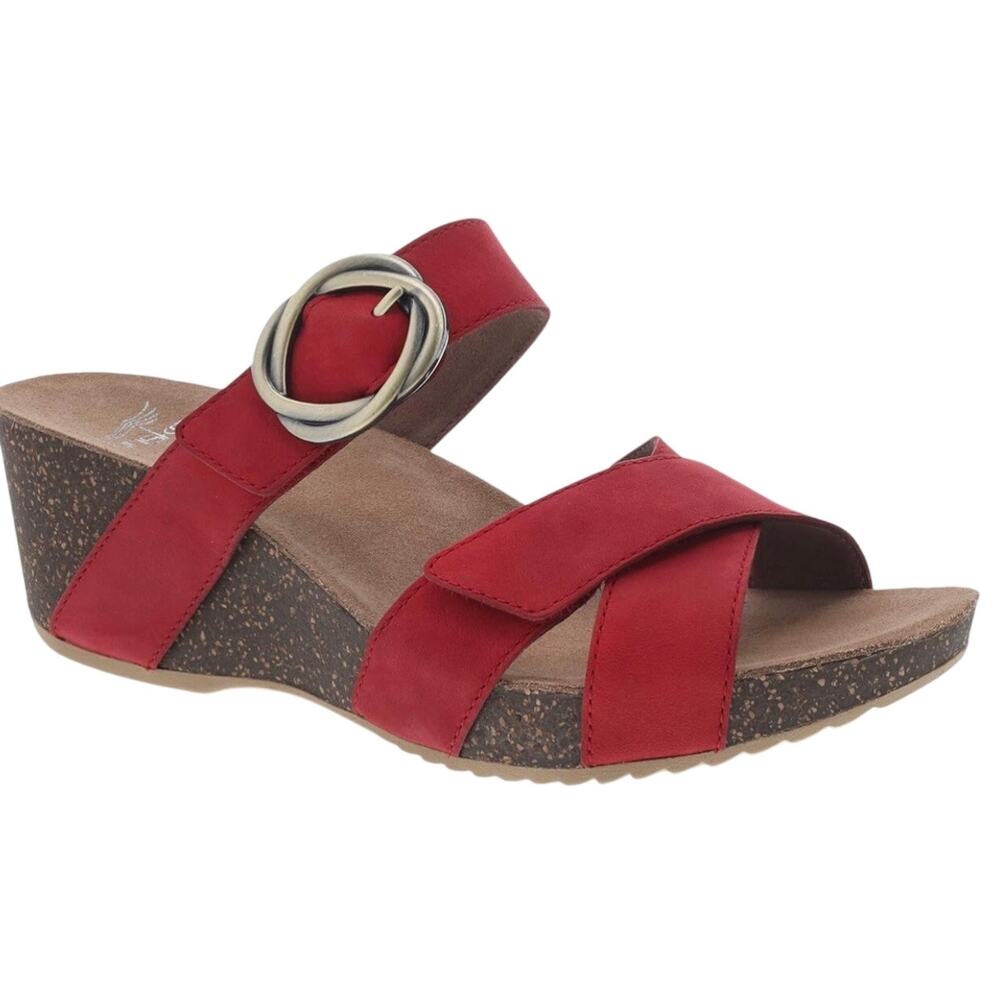 Dansko women's susie slide sandal red  size 39